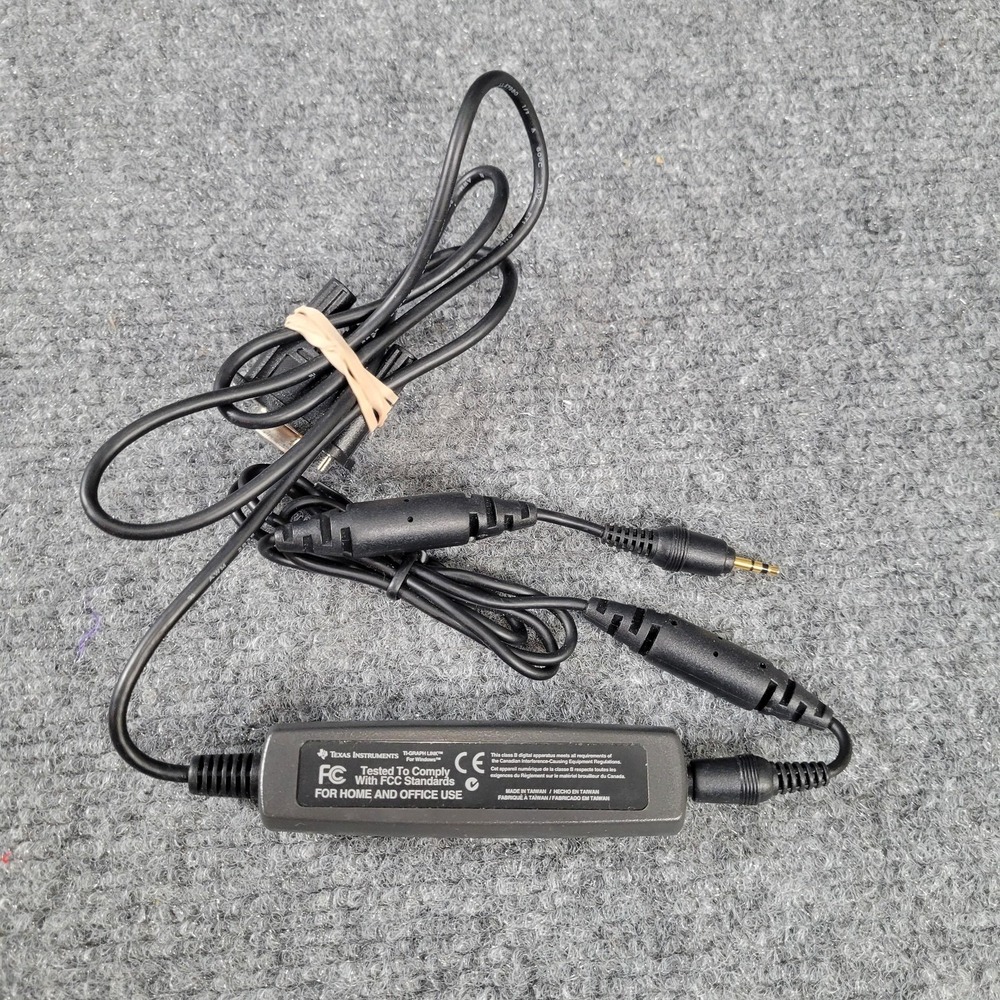 Texas Instruments TI-GRAPH LINK Serial Cable DB9 2.5mm Black Windows Adapter